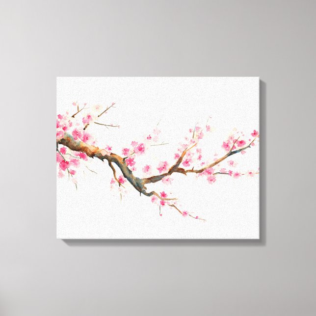 Lienzo Flores de flores de flores de cerezo (Anverso)