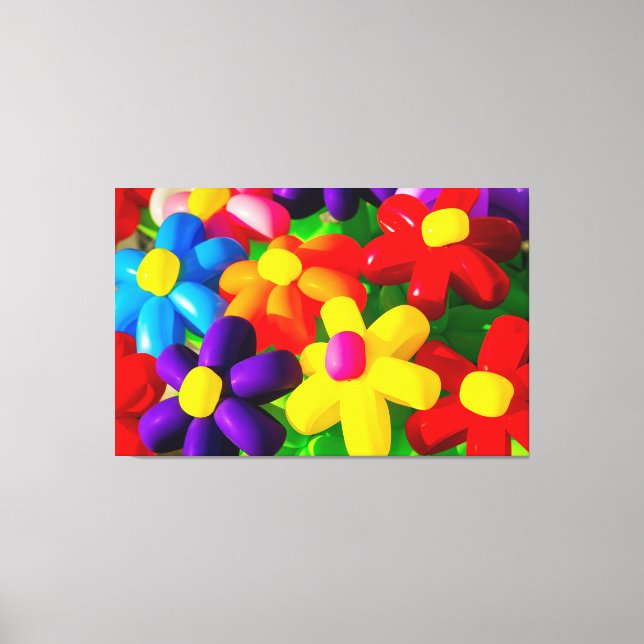 Lienzo Flores de globos de juguete (Anverso)