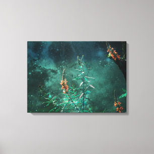 Lienzo Flores de hadas en la luna de jade