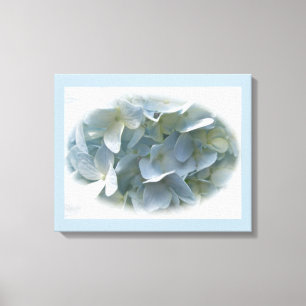Lienzo Flores de hidrangea azul pálido