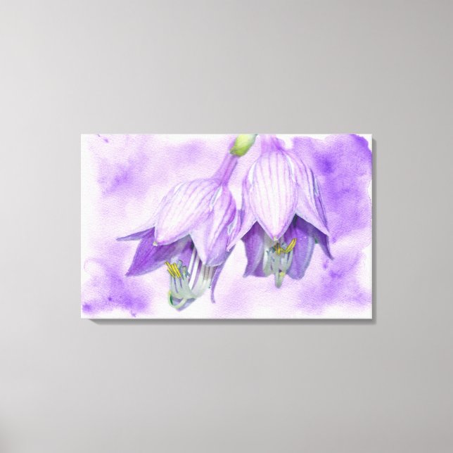 Lienzo Flores de Hosta Púrpura (Anverso)
