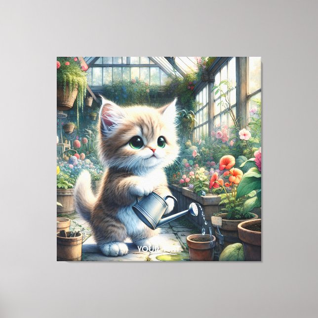 Lienzo Flores de jardín de gatos gratinadas (Anverso)