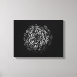Lienzo Flores de jardín en blanco y negro núm. 54