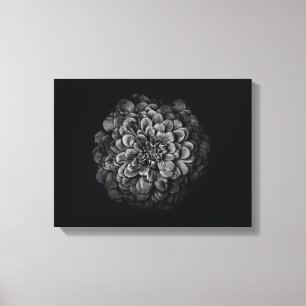 Lienzo Flores de jardín en blanco y negro núm. 54