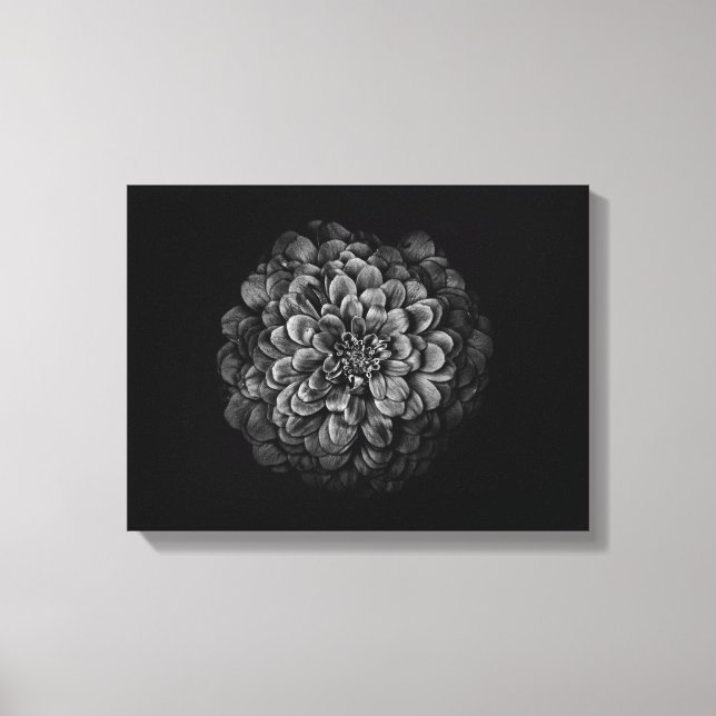 Lienzo Flores de jardín en blanco y negro núm. 54 (Anverso)