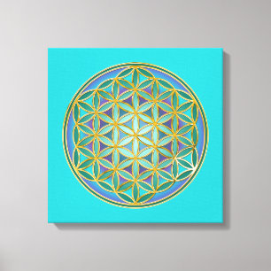 Lienzo FLORES DE LA VIDA - Diseño de Geometrias Sagradas 