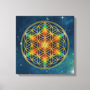 Lienzo FLORES DE LA VIDA - Florecimiento fractal 1