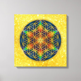 Lienzo FLORES DE LA VIDA - Florecimiento fractal 1