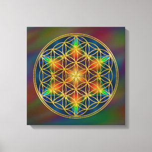 Lienzo FLORES DE LA VIDA - Florecimiento fractal 1