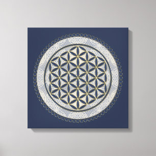 Lienzo FLORES DE LA VIDA - Símbolo de geometría sagrada A