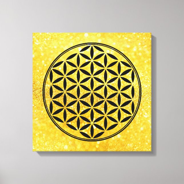 Lienzo FLORES DE LA VIDA - Símbolo sagrado de geometría c (Anverso)