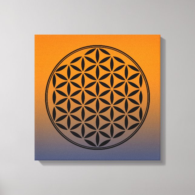 Lienzo FLORES DE LA VIDA - Símbolo sagrado de geometría c (Anverso)