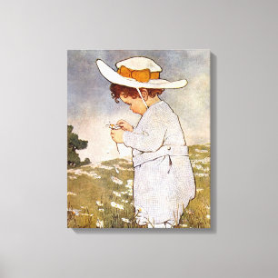 Lienzo Flores de las mareas antiguas para picar niños