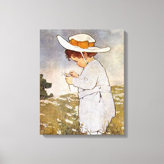 Lienzo Flores de las mareas antiguas para picar niños (Anverso)