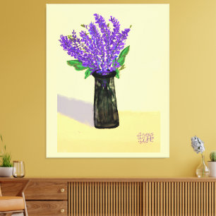 Lienzo Flores de lavanda vibrantes, inspiradas en la natu