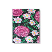 Flores de magenta en negro