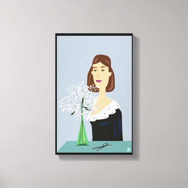 Lienzo Flores de nieve (Anverso)