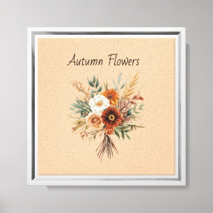 Lienzo Flores de Otoño