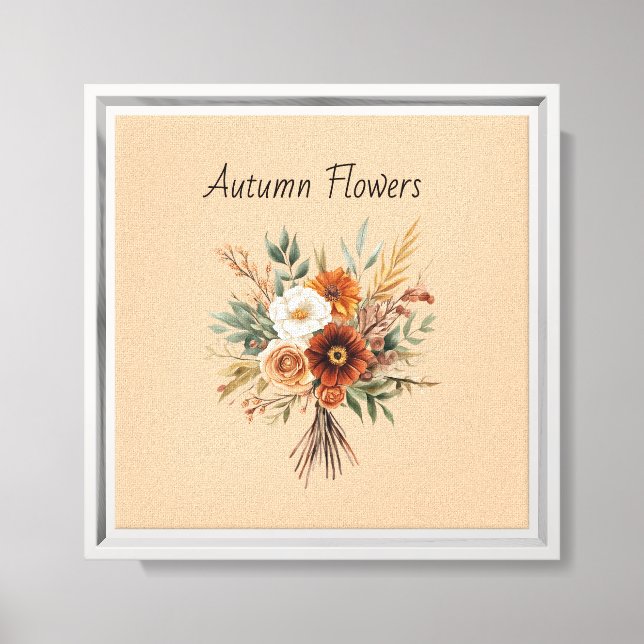 Lienzo Flores de Otoño (Anverso)