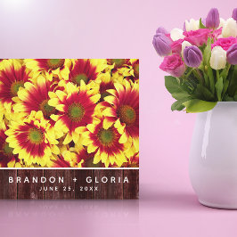 Lienzo Flores de otoño rusticas en Boda de vallas