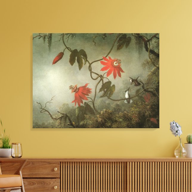 Lienzo Flores de pasión y colibríes por Martin J Heade (Insitu (Sala de estar))