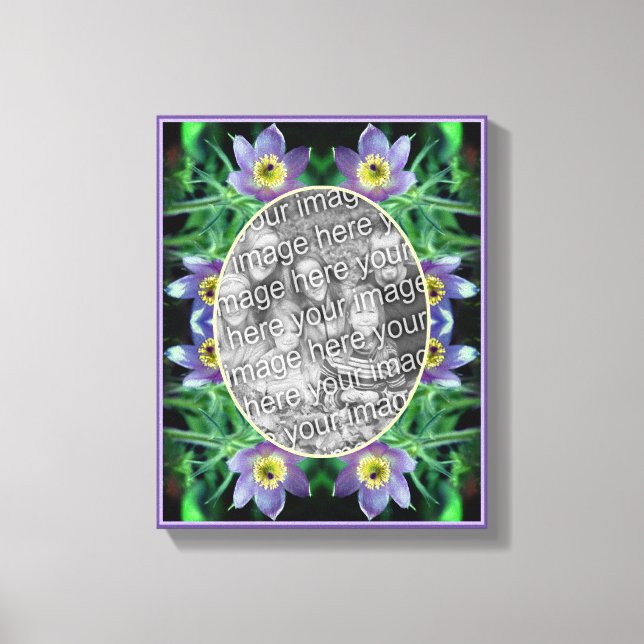 Lienzo Flores de Pasque Marco Crea Tu Propia Foto (Anverso)