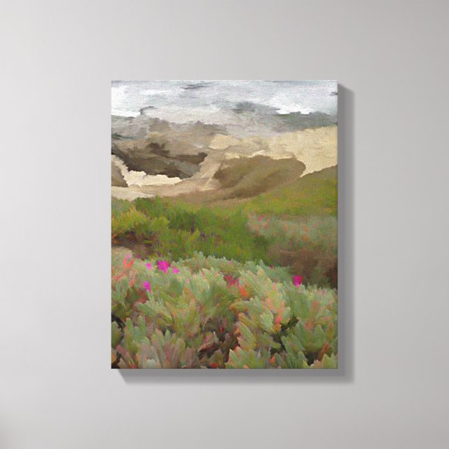 Lienzo Flores de plantas de hielo en el océano (Anverso)