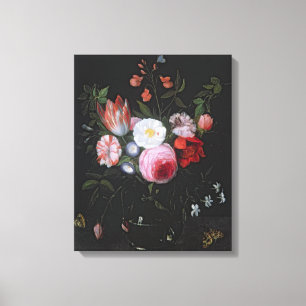 Lienzo Flores de primavera en un jarrón de vidrio del sig