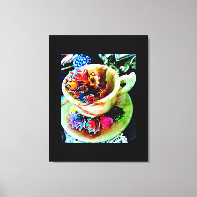 Lienzo Flores de relleno de lápiz (Anverso)