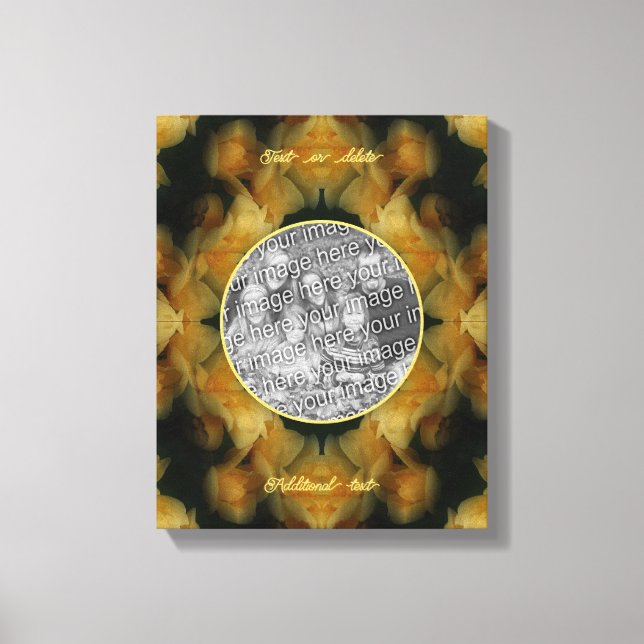 Lienzo Flores de Rosa Amarilla Crea Tu Propia Foto (Anverso)