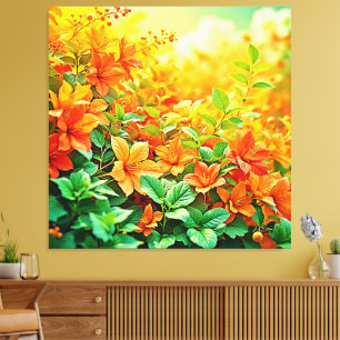 Lienzo Flores de verano vibrantes