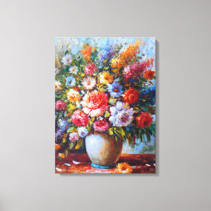 Lienzo Flores De Vida En Vase