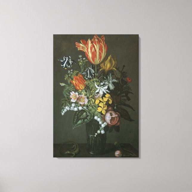 Lienzo Flores de vida inmaculadas barrocas y florales en  (Anverso)