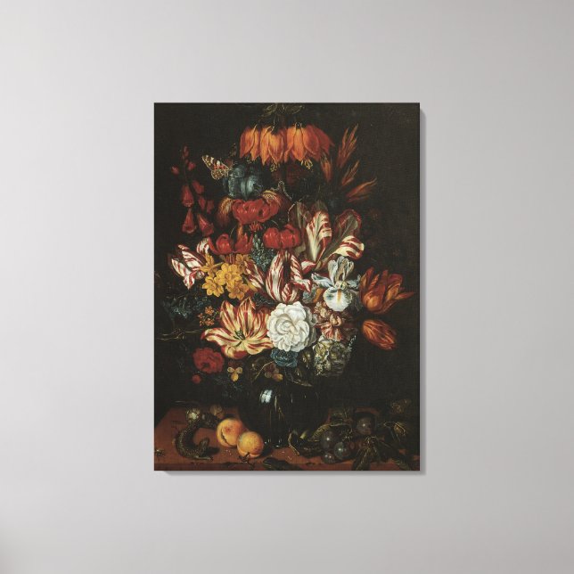 Lienzo Flores de vida inmaculadas barrocas y florales en  (Anverso)