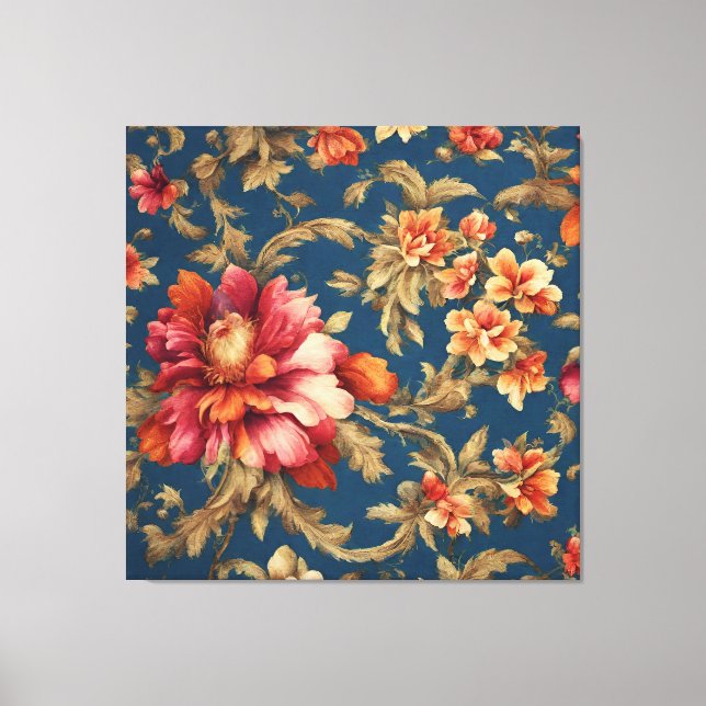 Lienzo Flores de Vintage Grande italianas exquisitas (Anverso)