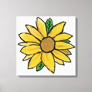 Lienzo Flores doradas amarillas