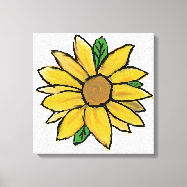 Lienzo Flores doradas amarillas (Anverso)