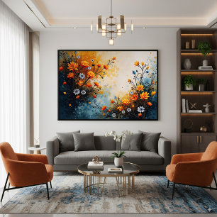 Lienzo Flores en Celebración