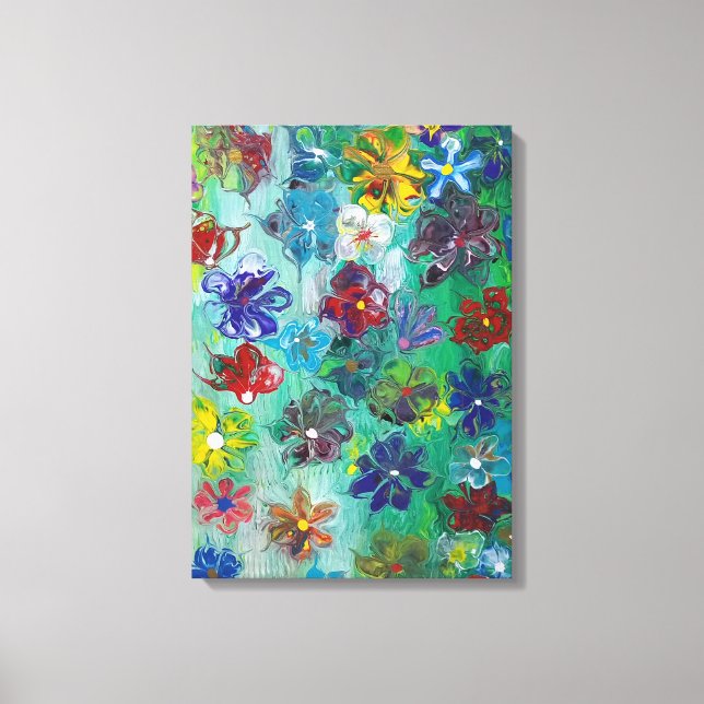 Lienzo "Flores en flor" (Anverso)