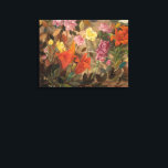 Lienzo Flores en un jardín | Tadeusz Makowski<br><div class="desc">Flores en un jardín (1920) de Tadeusz Makowski (polaco, 1882-1932) es una interpretación vibrante y moderna de un jardín floreciente, que combina colores llamativos con formas naturales estilizadas. En este animado paisaje, Makowski impregna la escena con estructura rítmica y abstracción decorativa, reflejando su estilo modernista evolutivo influenciado por el cubismo...</div>