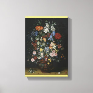 Lienzo Flores en una caja de cerámica