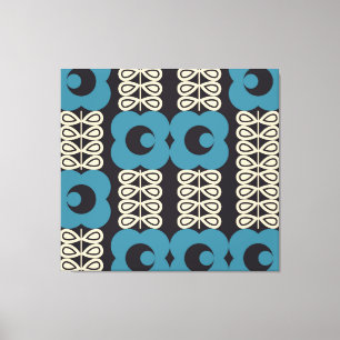 Lienzo Flores Estilizadas: Geométricas Vintage Modernas.