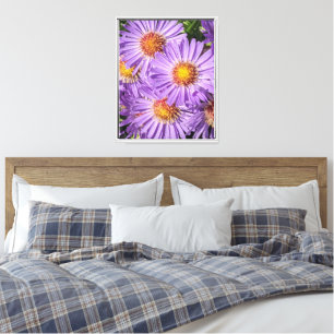 Lienzo Flores Florales de Aster Púrpura