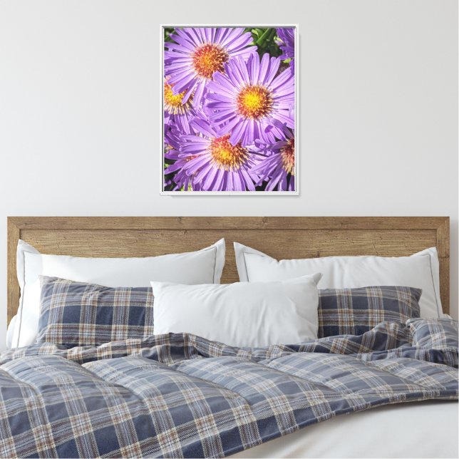 Lienzo Flores Florales de Aster Púrpura (Insitu(Dormitorio))