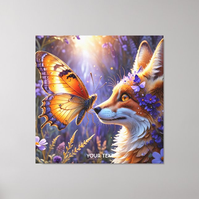 Lienzo Flores Fox Fantasy Cute Butterfly (Anverso)