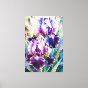 Lienzo *~* Flores irlandesas Artsy Iris Pintura AP84