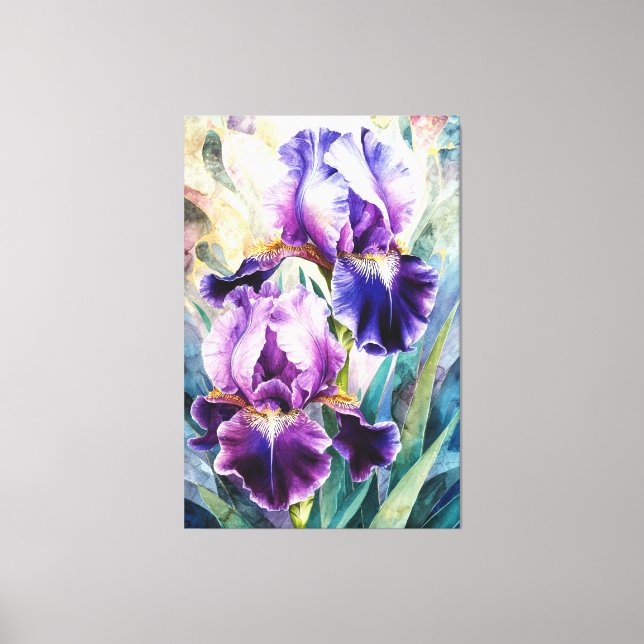 Lienzo *~* Flores irlandesas Artsy Iris Pintura AP84 (Anverso)