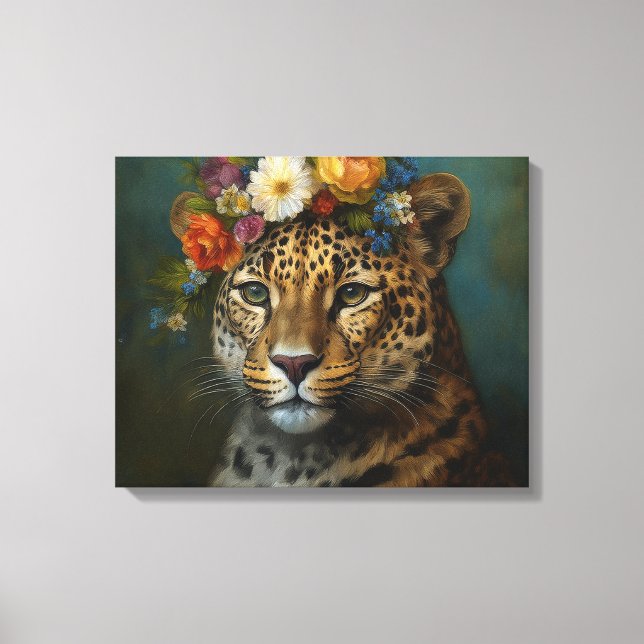 Lienzo Flores jaguares (Anverso)