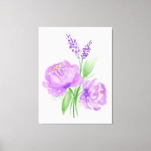 Lienzo Flores moradas