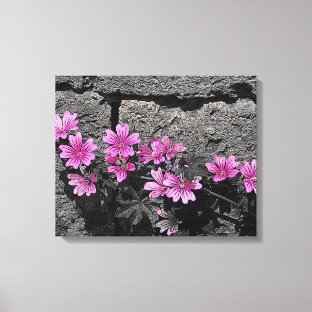 Lienzo Flores moradas (Anverso)